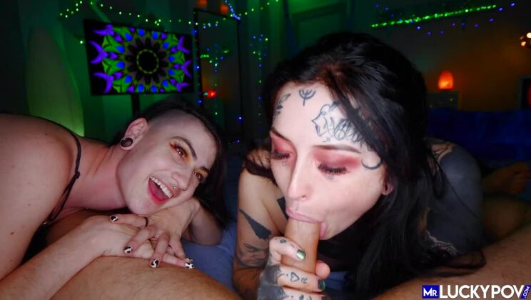 Kinky Lydia Black Brings Tatted Big Tit Slut Hon3yxmilk to Watch get Fucked