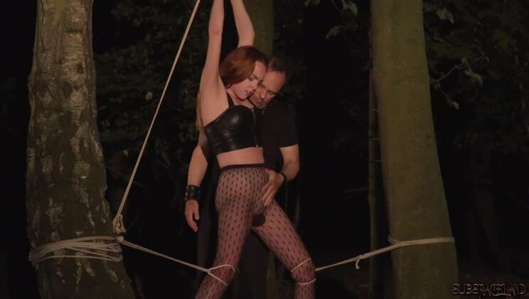 Screaming Orgasm master vs fetish slave tied up and fucked