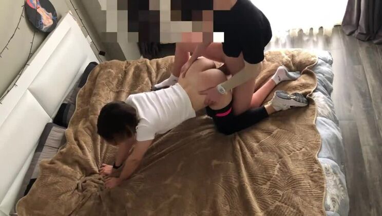Wife wanted to cheat with her fitness trainer but was caught with a plug in her ass and fucked
