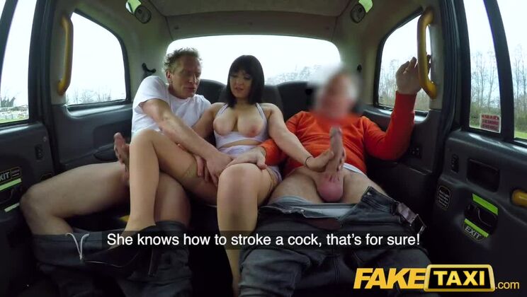 Fake Taxi Drivers big cock sucked and boyfriend fucked with facial finish