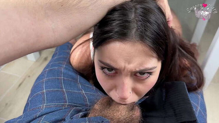 Coed Punished with Intense Pounding by Teacher for Cheating Attempt - Swallowing and Riding to Cum-Filled Finale!