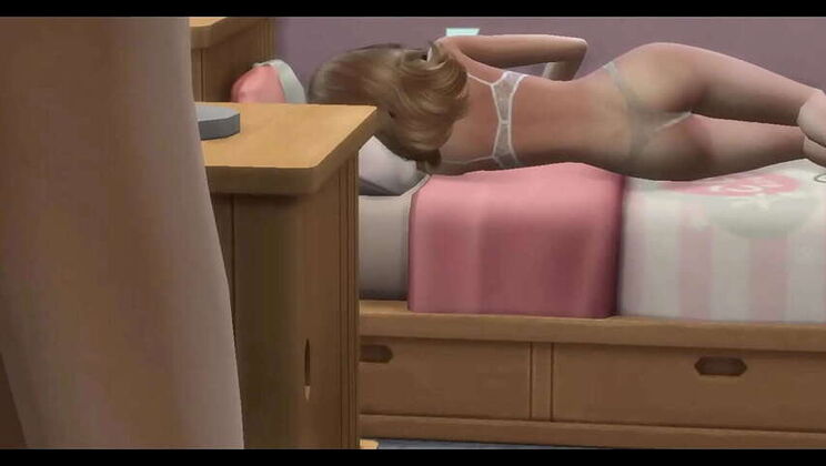 After a dispute with his wife, the dad takes advantage of his stepdaughter's blonde beauty for anal pleasure.