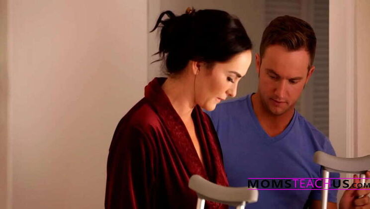 Forbidden Desires: StepMom on Crutches Stirs Up the Family