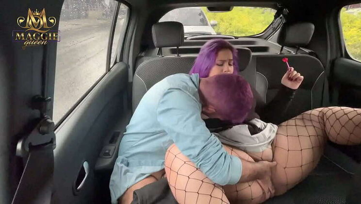 MaggieQueen's Uber Ride: Wild Car Sex Adventure