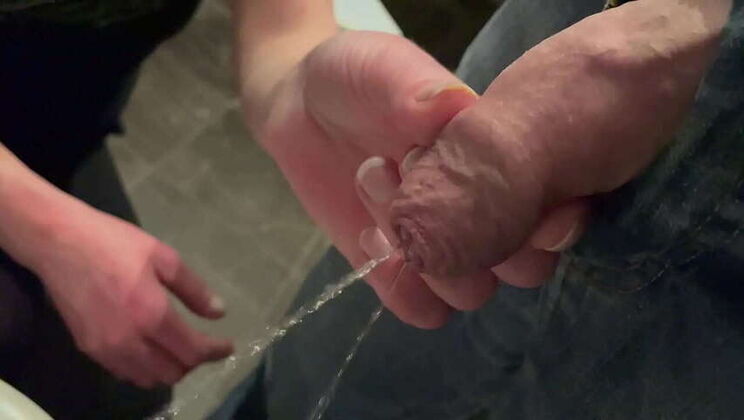 European MILF Gets Kinky: Peeing on Her Hands & Washing With His Cock's Piss