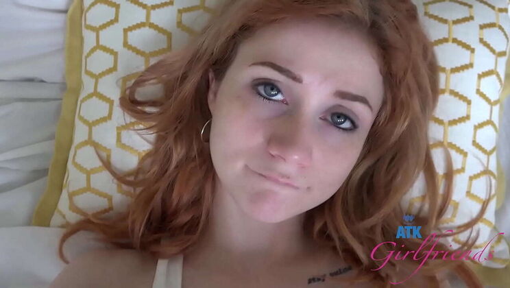 Skinny Redhead Amateur with Braces Gets Pussy Licked and Rides Hard (POV) - Scarlet Skies