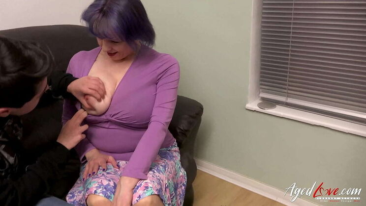 Busty British MILF with Big Natural Tits Fucks Young Stud Hard