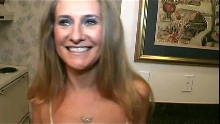 Petite Blonde MILF Sara James Sucks Big Black Cock in Kitchen While Baking Cookies