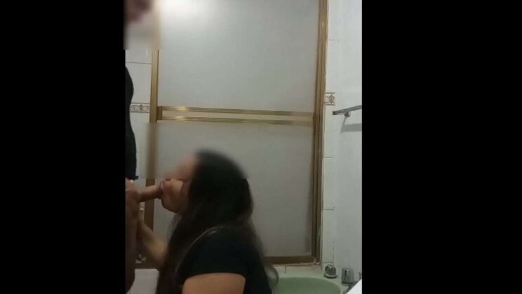 Horny Camgirl Fucks Service Guy in Bathroom - Big Cock & Big Ass Action