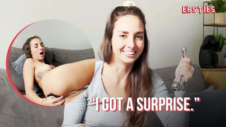 Hot German Brunette Ana B Plays with Her New Sex Toy - Solo Masturbation & Orgasm