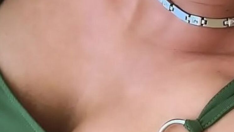 Hot German Blonde Fingers Her Tight Pussy in Public Picnic