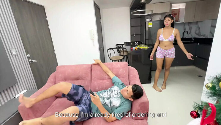 Shy Stepsister Gets Help and a Hot Fuck with Hindi Audio - Sofia Yriky in HD