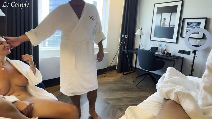 Morning Swinger Foursome - Hot Amateur Couple Swap in Hotel Room