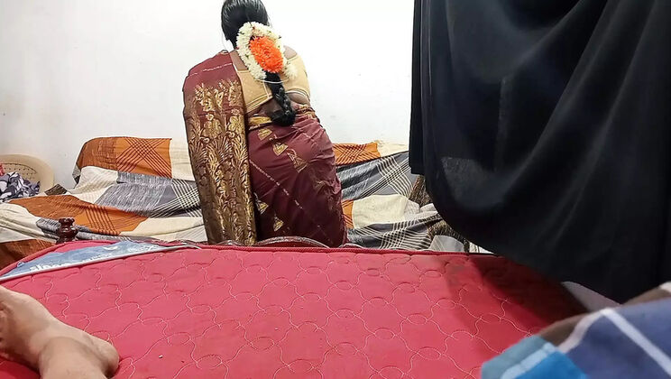 Hot Tamil Stepmom Catches Stepson Jerking - Sucks and Fucks His Hard Cock