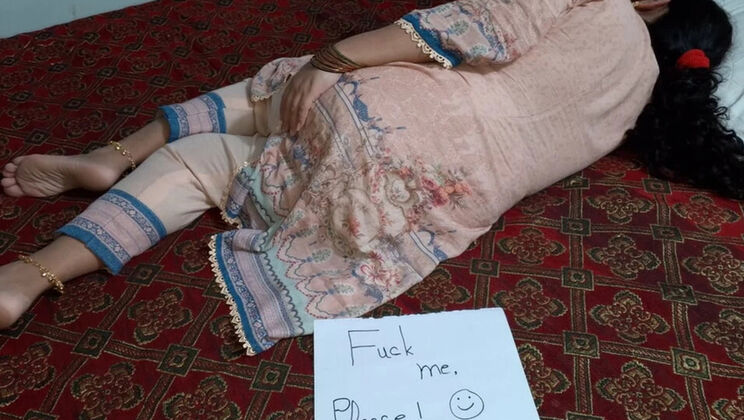 Stepmom Leaves Naughty Note For Stepson - Rough Doggy & Tight Pussy