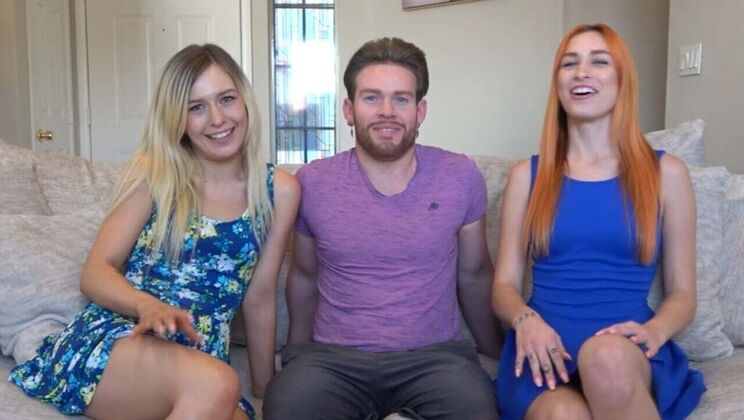 Hot Strip Darts Game Turns Into FFM Threesome - Minxx Marley & Delilah Day Fuck Jason Deep