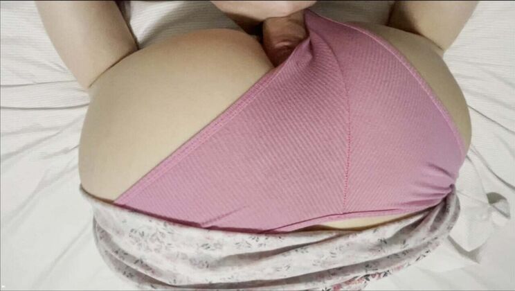 Chubby Stepmom Fucks Stepson & Takes Cum in Panties to Bed - Big Clit Creampie