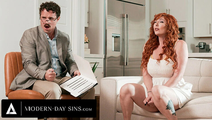 Pervert Therapist Fucks Hot Redhead MILF Lauren Phillips Hard - Big Tits & Rough Sex