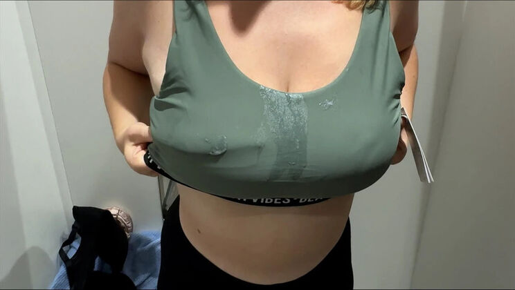 Blonde BBW Gets Fucked Hard in Clothing Store - Public Risky Sex with Big Cock Cumshot