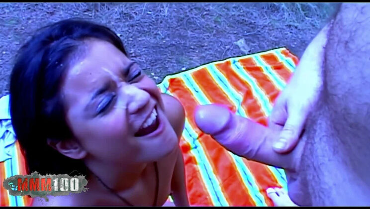 Hot Spanish teen Susana Abril gets wild fucked hard in the woods - rough sex & deep penetration
