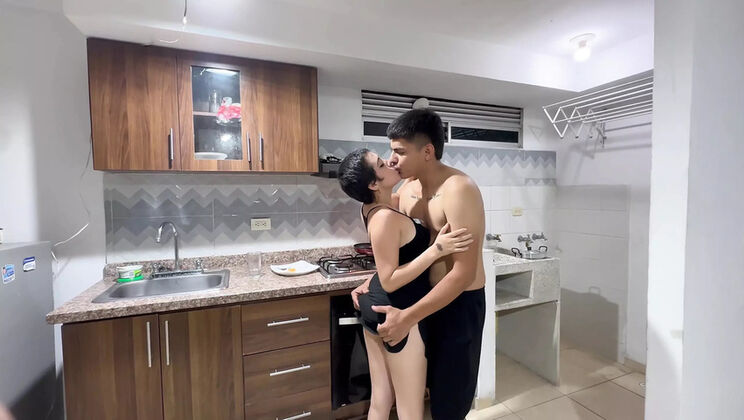 Big Ass Latina Stepsister Wants My Cock While I Cook - Hardcore Anal Sex