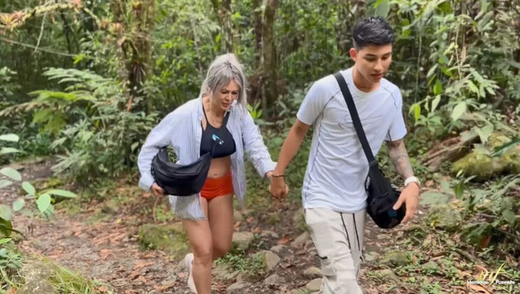 Hot Latina MILF Monique Fuentes Fucks Step Son Danner Mendez By The River - First Time Outdoor Sex