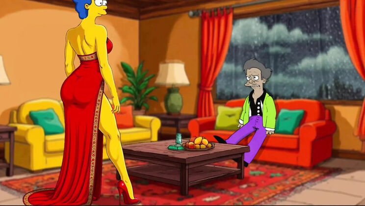 Indian MILF Farting in Rain - Simpson Parody Cartoon Porn with Octopussy