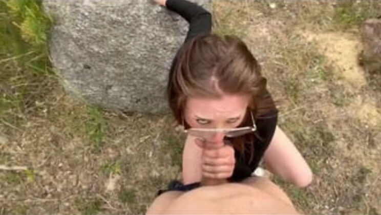 LeaLuvX Greedy for Cock - Sloppy Blowjob & Outdoor Face Fuck