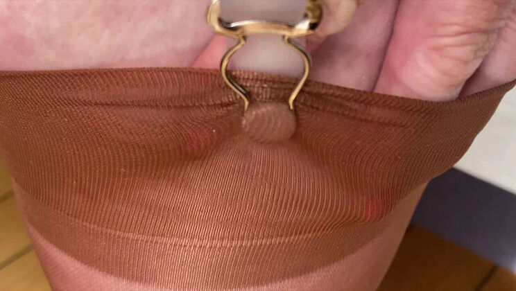 Mature British Granny Shows Off Vintage Nylons & Big Natural Tits - Foot Fetish HD