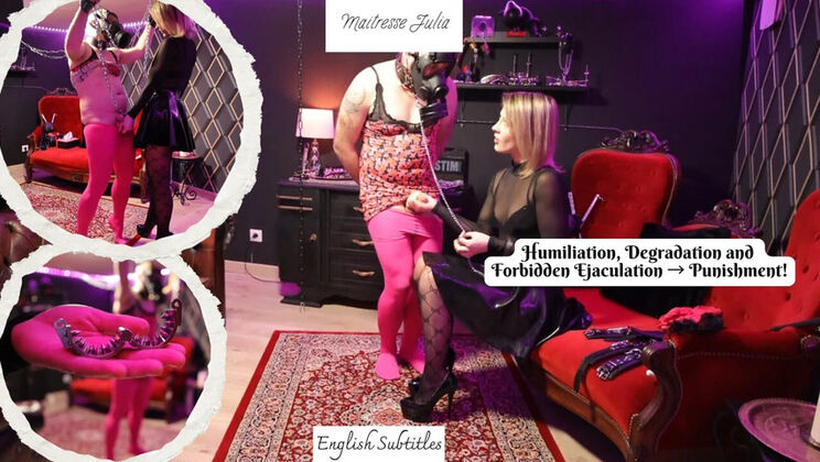 Ruthless Femdom Handjob - Small Penis Humiliation & Forbidden Ejaculation by Mistress Julia