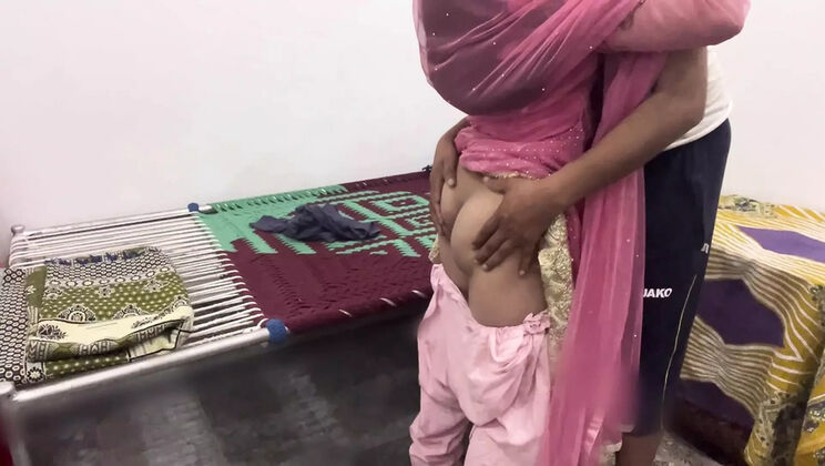 Pregnant Indian Stepmom Takes Big Cock in Ass and Pussy from Servant - Hardcore Desi Sex