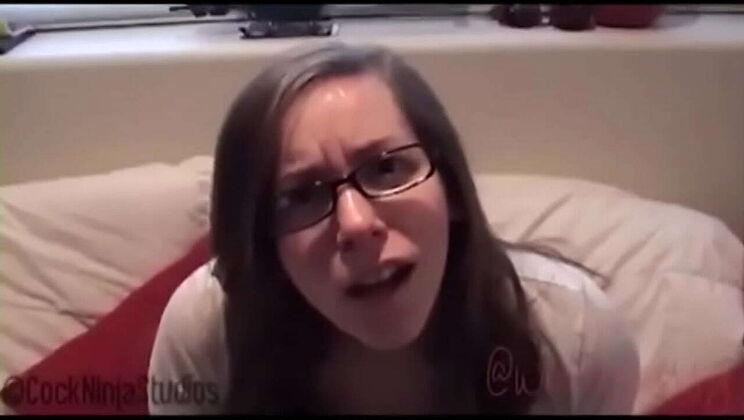 Nerdy Step Brother Shows Small Dick to Sister - Winky Pussy Gets Fucked Hard