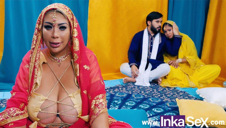 Busty Indian Stepmom Marina Gold Fucks Stepdaughter's BF - Creampie Doggystyle