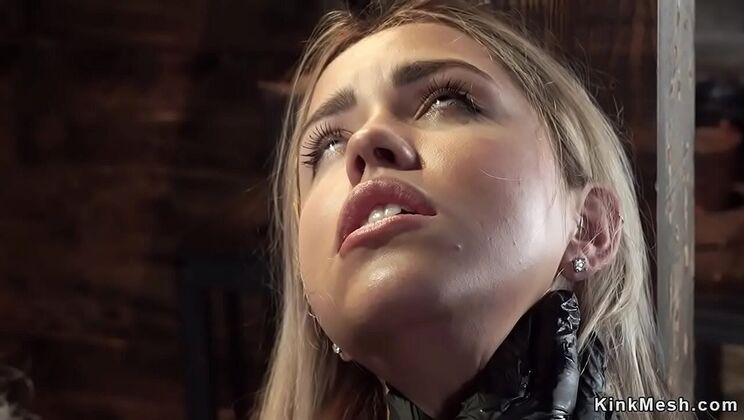 Blonde Babe Alina Lopez Hogtied and Tormented in Rough BDSM Fuck