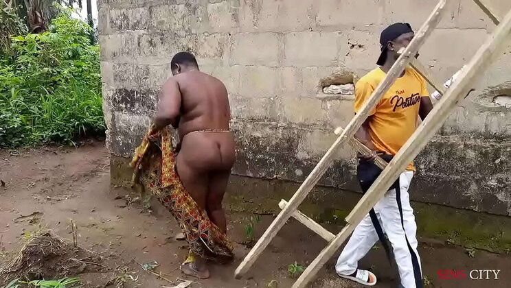 Electrician Fucks Horny BBW Outdoor - BBC Hardcore Sex