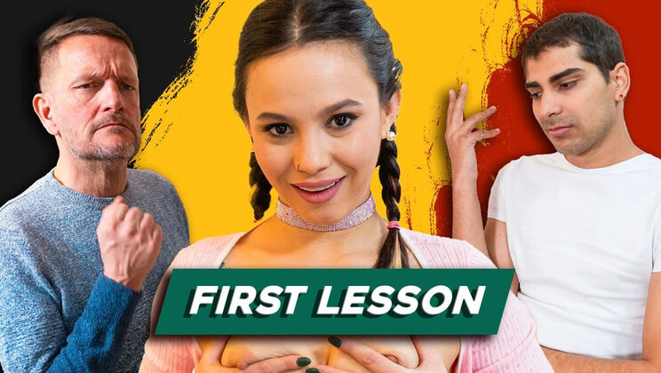 Hot Brunette Lucy Mendez Fucks Daddy Ian Scott - French Sex Lesson in HD