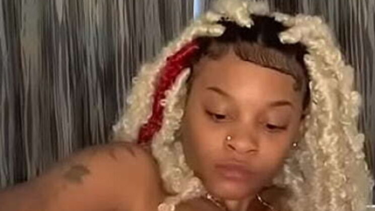 Horny teen KashOfficials masturbates with toy in hotel room - moaning orgasm & shaved pussy