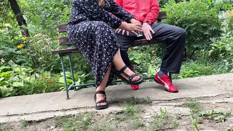 Hot Ukrainian MILF Gives Me A Handjob And Makes Me Cum Outside