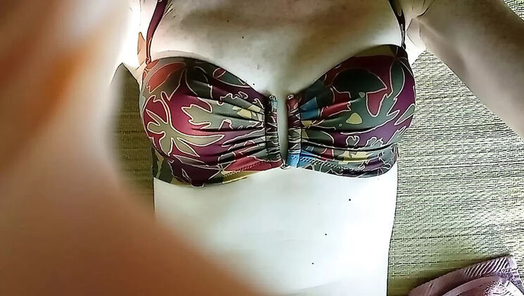 Redhead MILF Poutchiee Fingering Her Tight Pussy in Pool Bikini