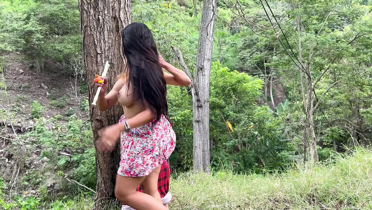 Horny Old Musician Fucks Busty 18yo Latina Girl in the Jungle - Amateur Outdoor Sex