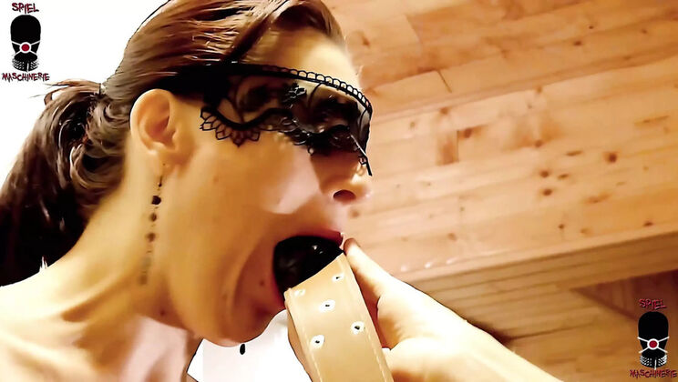 Slave Wife Gagged with Giant Penis - Extreme Deepthroat Humiliation