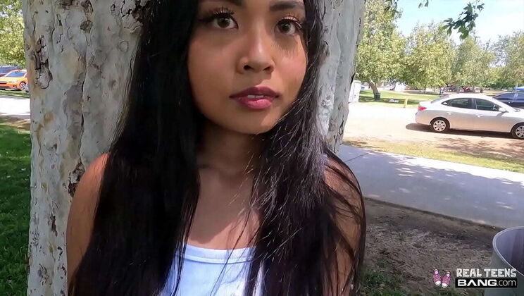 Luna Mills First Casting - Busty Asian Teen Takes Big Cock in POV