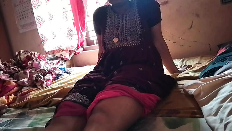 Indian Village Girl Gives Sensual Footjob Massage to Her Friend's Hard Cock