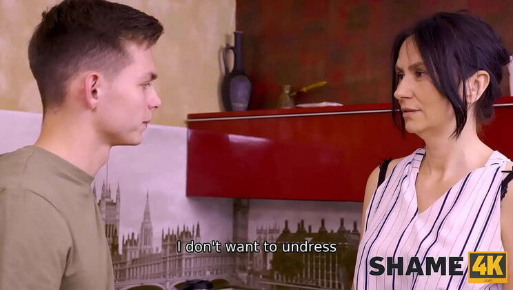 Angela MILF Gets Pounded Hard By Young Buddy In The Kitchen - Shame4K