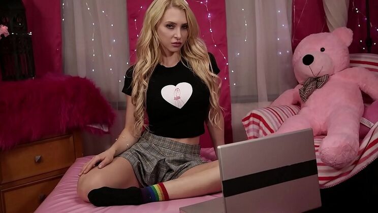 Stepdad Fucks Blonde Teen Alix Lynx in Tight Pussy - Doggystyle & Titfuck