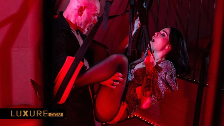 Clara Mia Suspension Bondage - Submissive Brunette Dominated Rough Anal & Blowjob