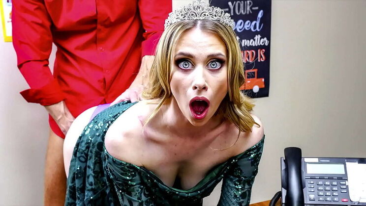 Anya Olsen the hot blonde milf stepmom gets fucked by principal Ryan Mclane in his office