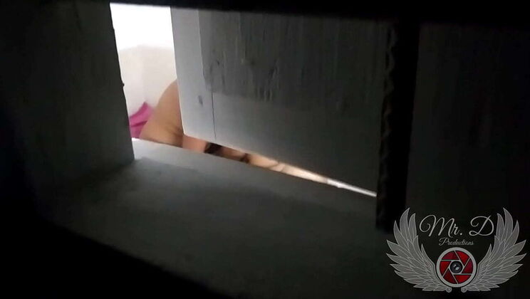 Caught My Hot Latina Neighbor Getting Fucked Doggystyle By Miami Guy - Almost Got Busted Spying!