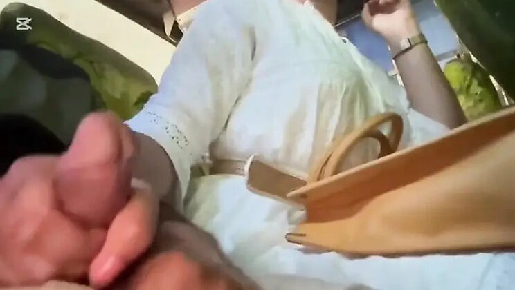 Indian Stepsister Gives Public Bus Handjob on First Anal Ride