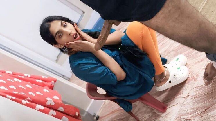 Shy Indian Virgin First Time Anal with BBC Uncle - Desi Village Outdoor Sex